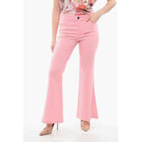 Pantaloni casual Mohair Blend Pants With Flared Leg Femei