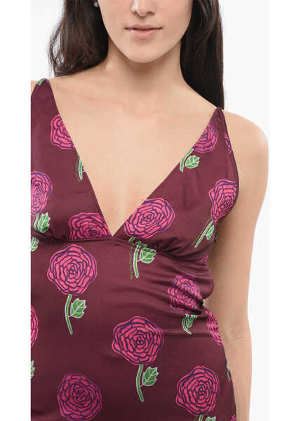 Rochii elegante Versace Jeans Couture Asymmetric Floral Dress Pink Femei (BM 17432326) 3