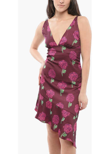 Rochii elegante Versace Jeans Couture Asymmetric Floral Dress Pink Femei (BM 17432326) 4