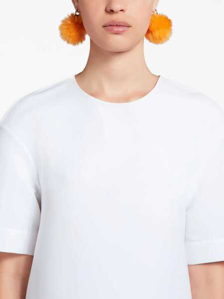 Rochii scurte Marni Cotton Mini Dress With Short Sleeves White Femei (BM 17432341) 5