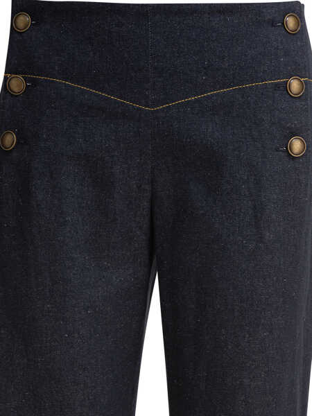 Pantaloni casual INES DE LA FRESSANGE Trousers Blue Femei (BM 17432487) 3