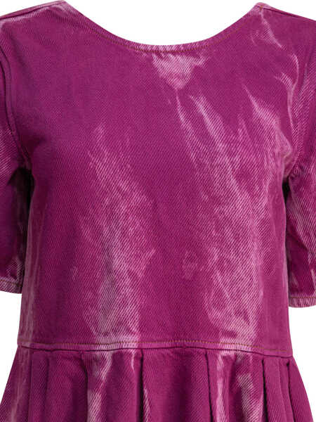 Rochii elegante Ganni Denim midi dress with open back Purple Femei (BM 17432754) 3