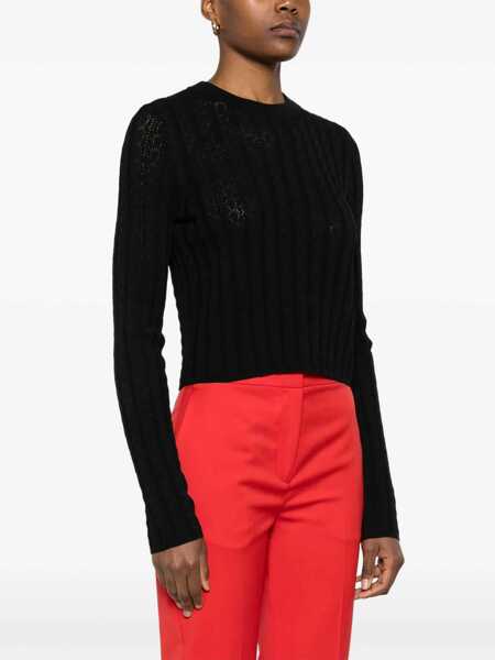 Pulovere Loulou Studio Tinos Crew-neck sweater Black Femei (BM 17432880) 3