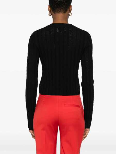 Pulovere Loulou Studio Tinos Crew-neck sweater Black Femei (BM 17432880) 4