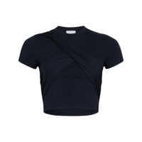 Tricouri Patou Draped Cropped Organic Cotton T-Shirt Femei