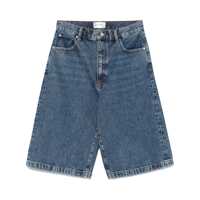 Pantaloni casual 'The Boy Short'' Blue Shorts With Belt Loops In Denim Woman Femei