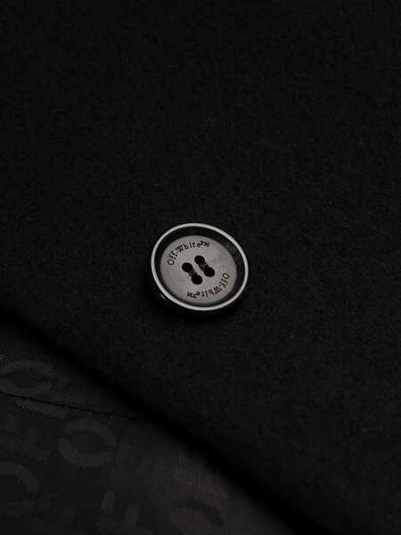 Paltoane Off-White Wool Blend Coat With Cinched Waist Black Femei (BM 17435980) 5