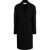 Off-White Wool Blend Coat With Cinched Waist Black
