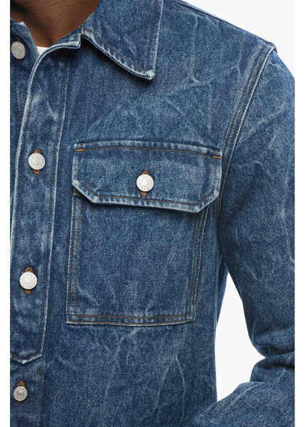 Camasi de blugi Dries Van Noten Dark Washed Denim Shirt With Breast-Pockets Blue Barbati (BM 17435992) 3