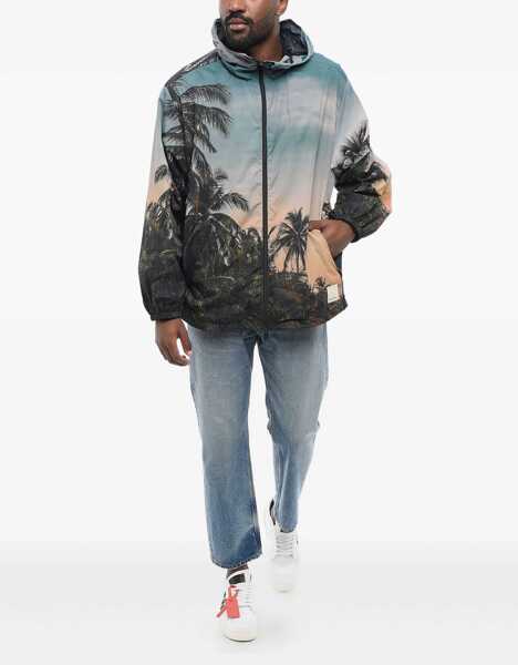 Jachete Armani Emporio Hooded Palm Windbreaker Multicolor Barbati (BM 17436010) 2