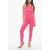Versace Jeans Couture Stretchy Jumpsuit With Rhinestones Pink