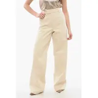 Blugi drepti Canvas High-Waisted Denims With Wide Leg Femei