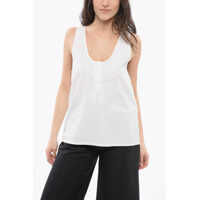 Bluze Deep-Neckline Henley Tank Top Femei