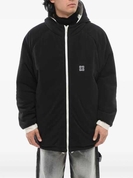 Geci Parka Givenchy Zip-Up Padded Parka Jacket With Embroidered Logo White Barbati (BM 17436061) 4