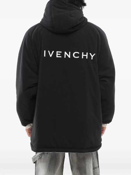 Geci Parka Givenchy Zip-Up Padded Parka Jacket With Embroidered Logo White Barbati (BM 17436061) 5