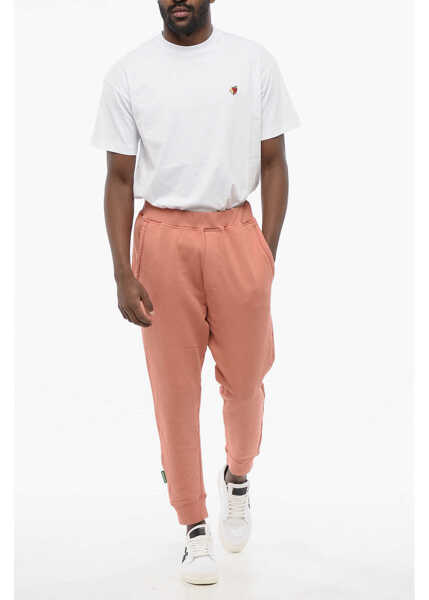 Pantaloni de trening DSQUARED2 Olop Brushed Cotton Sweatpants With Cuffs Orange Barbati (BM 17436196) 4