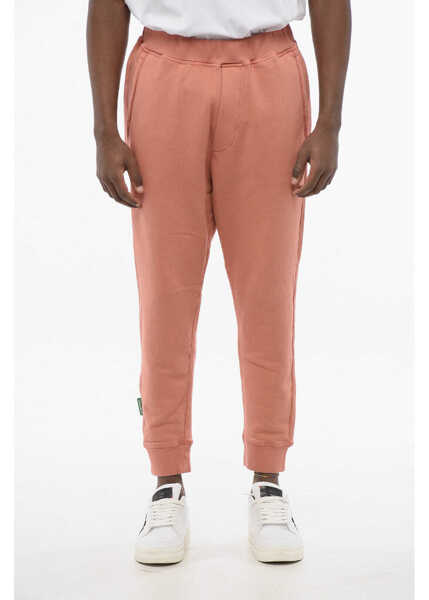Pantaloni de trening DSQUARED2 Olop Brushed Cotton Sweatpants With Cuffs Orange Barbati (BM 17436196) 1
