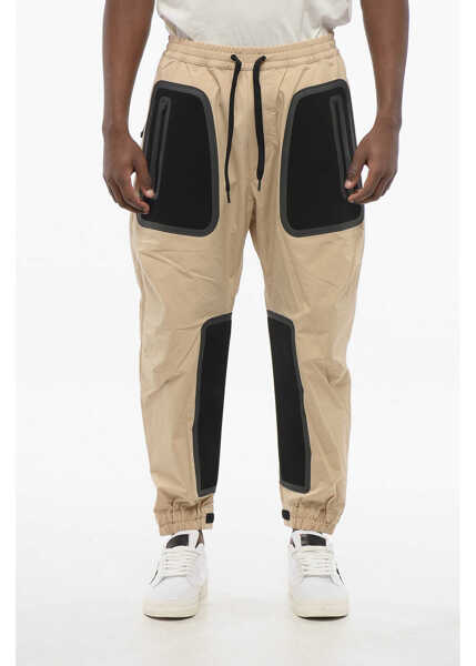 Pantaloni casual DSQUARED2 Cotton Blend Pants With Tech Fabric Inserts Beige Barbati (BM 17436202) 1