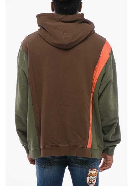 Bluze de trening DSQUARED2 Nylon Detailed Panel Hoodie Brown Barbati (BM 17436217) 2