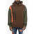 DSQUARED2 Nylon Detailed Panel Hoodie Brown