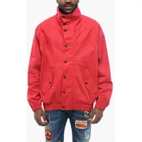 Jachete Cotton Blend Windbreaker With Back Embossed Logo Barbati