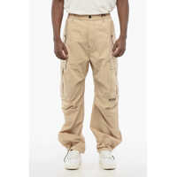 Pantaloni casual Stretch Cotton Contrast Cargo Pants With Visible Stitchings Barbati