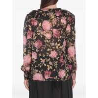 Topuri Chloe Dama - Bluze Chloe Ruffled Blouse BLACK Femei (BM 17436301) - B-mall.ro