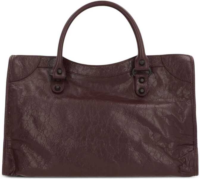 Genti de umar Balenciaga Le City medium Shoulder Bag DARK BURGUNDY Femei (BM 17436352) 2