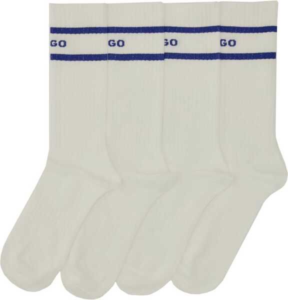 Sosete Hugo Boss Set Of Two Socks With Logo WHITE Barbati (BM 17436412) 2