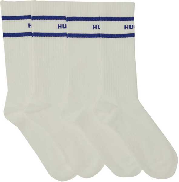 Sosete Hugo Boss Set Of Two Socks With Logo WHITE Barbati (BM 17436412) 1