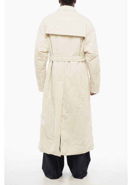 Paltoane Gucci Belted Monogram Supreme Padded Coat White Barbati (BM 17436598) 2