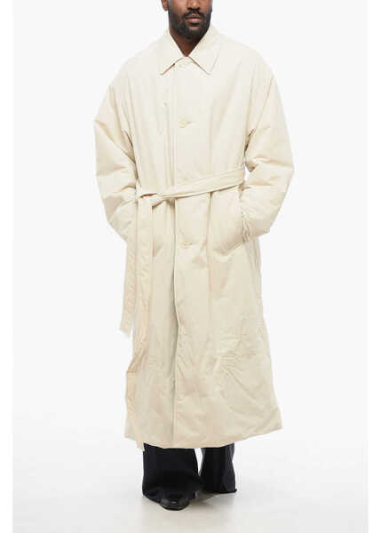 Paltoane Gucci Belted Monogram Supreme Padded Coat White Barbati (BM 17436598) 4