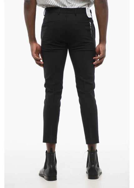 Pantaloni casual PT TORINO 4-Pocketed Stretch Virgin Wool Pants Black Barbati (BM 17436616) 2
