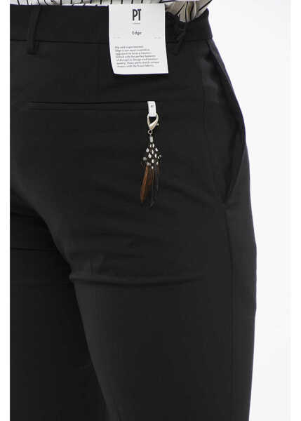 Pantaloni casual PT TORINO 4-Pocketed Stretch Virgin Wool Pants Black Barbati (BM 17436616) 4