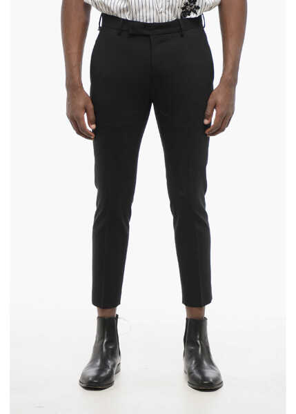 Pantaloni casual PT TORINO 4-Pocketed Stretch Virgin Wool Pants Black Barbati (BM 17436616) 1