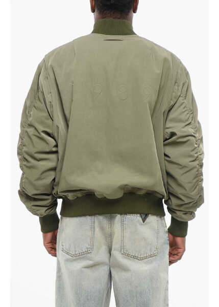 Bomber jacket 1989 STUDIO Nylon Bomber With Embossed Back Logo Military Green Barbati (BM 17436652) 2