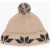 DSQUARED2 Wool Beanie With Pom Pom Beige
