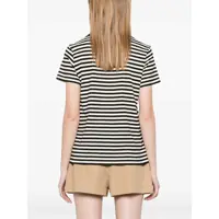 Tricouri Moncler Dama - Tricouri Moncler Striped T-Shirt BLACK Femei (BM 17436787) - B-mall.ro