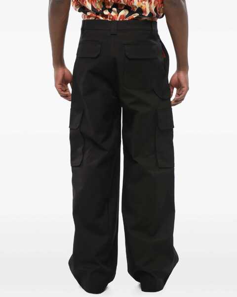 Pantaloni casual Valentino Garavani Stretch Cotton Cargo Pants With Belt Loops Black Barbati (BM 17436868) 3