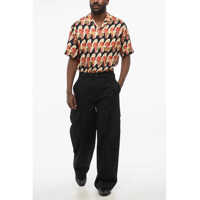 Pantaloni Valentino Garavani pentru Barbati - Pantaloni casual Valentino Garavani Stretch Cotton Cargo Pants With Belt Loops Black Barbati (BM 17436868) - B-mall.ro