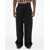 Valentino Garavani Stretch Cotton Cargo Pants With Belt Loops Black