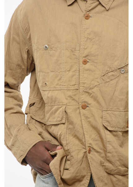 Camasi casual JUNYA WATANABE Linen Blend Multipocketed Overshirt Beige Barbati (BM 17436889) 3