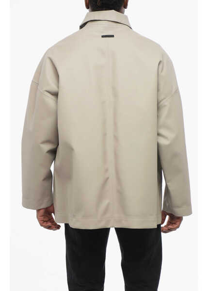 Jachete FEAR OF GOD Zip-Up Monochrome Nylon Windbreaker Beige Barbati (BM 17436925) 2