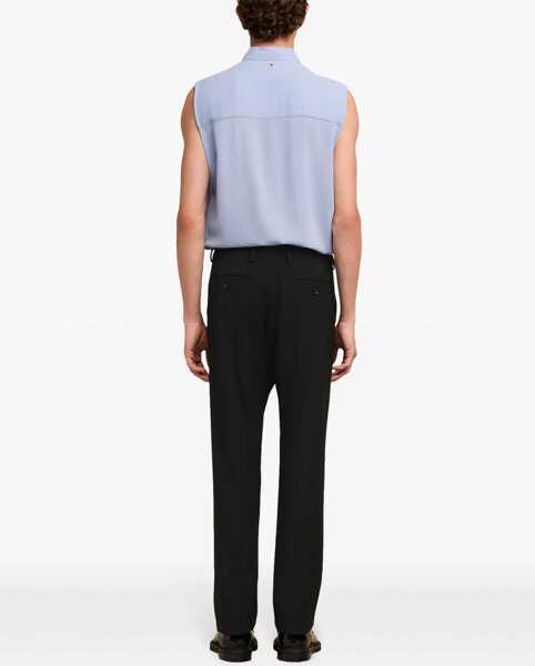 Pantaloni casual AMI ALEXANDRE MATTIUSSI 4-Pocketed Wool Blend Pants With Concealed Closure Black Barbati (BM 17436934) 4