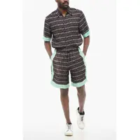 Pantaloni scurti Dries Van Noten pentru Barbati - Pantaloni scurti Dries Van Noten Geometric Patterned Piperi Chiffon Shorts Multicolor Barbati (BM 17436985) - B-mall.ro