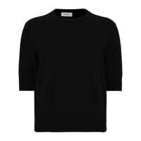 Tricouri Kangra Cashmere Cotton T-Shirt In Black Femei