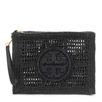 Genti mini Tory Burch Black Raffia Pouches Femei