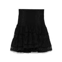 Fuste Charo Ruiz Black Cotton Mini Skirt Femei