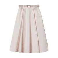 Fuste Twinset Pink Cotton Blend Midi Skirt Femei