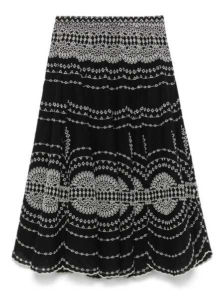 Fuste CHARO RUIZ Charo Ruiz Black And White Cotton Skirt Black Femei (BM 17439270) 1